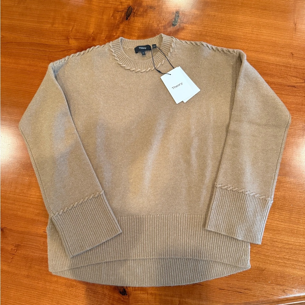 NWT Theory Soft Camel Cashmere Sweater